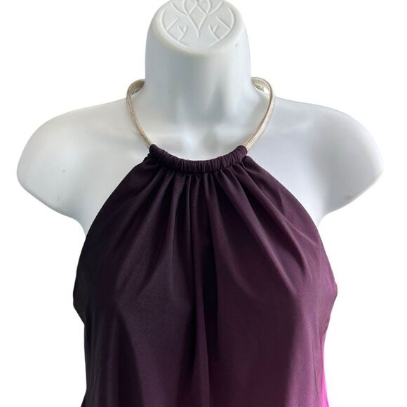 XSCAPE Mini Halter Sleeveless Ombré Cocktail Dress Size 4. - Picture 3 of 9